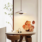 Wood Stone LED Pendant Lights Yellow Travertine Hanging Lamp for Living Room