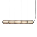 Modern Glass Cylinder LED Pendant Lights for Living Room & Dining Area