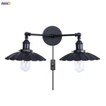 Loft LED Wall Lights with Plug, Industrial Lamparas De Pared