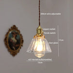 Copper Glass LED Pendant Light for Modern Home Decor - Hanging Lamp