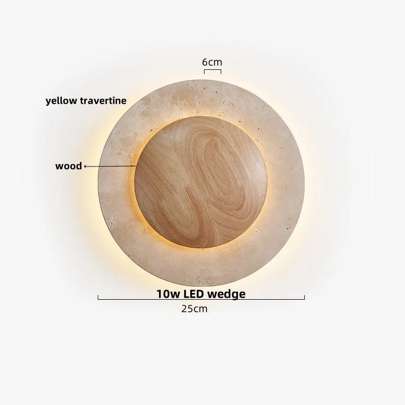 Terrazzo Marble Stone LED Wall Sconce Lamp, Modern Nordic Bedside Light