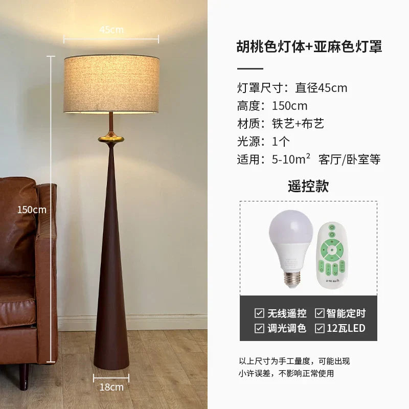 LED Iron Art Floor Lamp | Wabi-sabi Minimalist Design for Living Room, Bedroom
