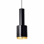 Metal LED Pendant Light for Bedroom Living Room, Black/White/Gold Hanging Lamp