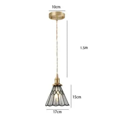 Blue Glass Pendant Lights for Bedroom Dinning Living Room