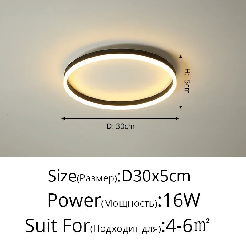 Circular LED Ceiling Lights for Home Decor and Indoor Lighting