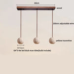 Wabi Sabi LED Pendant Lamp Yellow Travertine Stone Ball Hanging Light