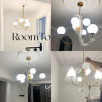 Glass Balls Chandelier Pendant Light for Living Dining Room