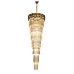 Luxury Crystal Chandelier Spiral Staircase Pendant Lights
