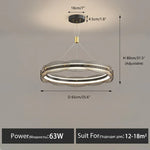 LED Pendant Light: Modern Minimalist Chandelier for Living, Dining, Kitchen, Bedroom, Office