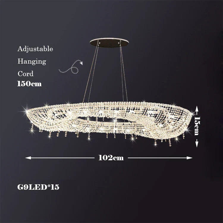 Crystal Chandelier Luminaire Indoor Lighting Fixture Luxury Design