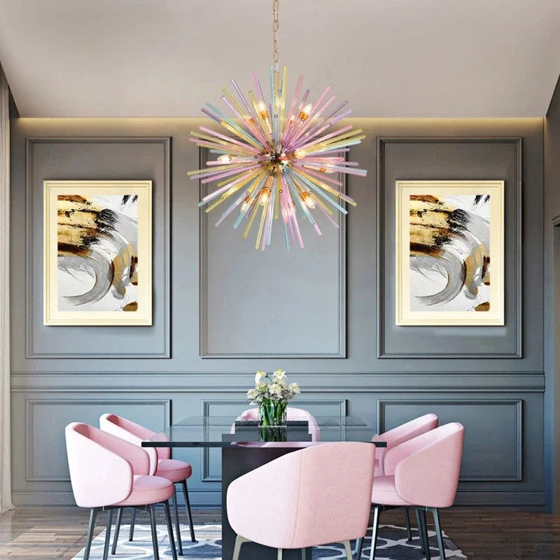 Dandelion Chandelier: Colorful LED Pendant Lamp, Modern and Personalized Fashion