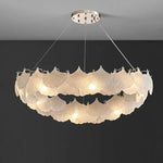 Maple Glass Chandelier Pendant Light Fixture for Living Room Bedroom