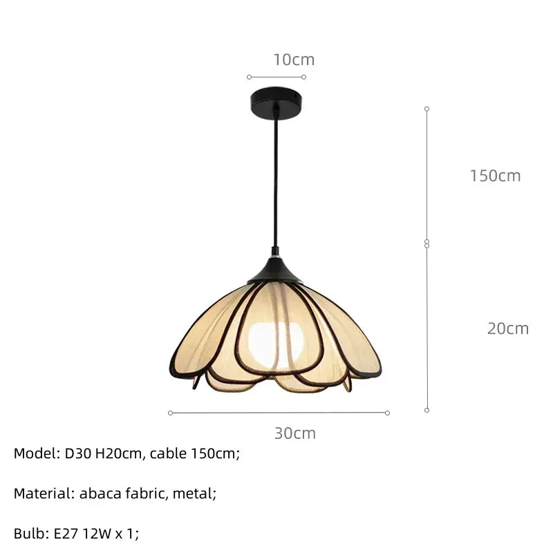 Afralia™ Nordic LED Pendant Chandelier Flower Lamp for Modern Wabi Sabi Decor