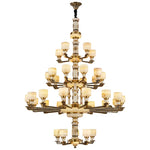 Luxury Zinc Alloy Jade Chandelier for Living Room, Villa, and Restaurant