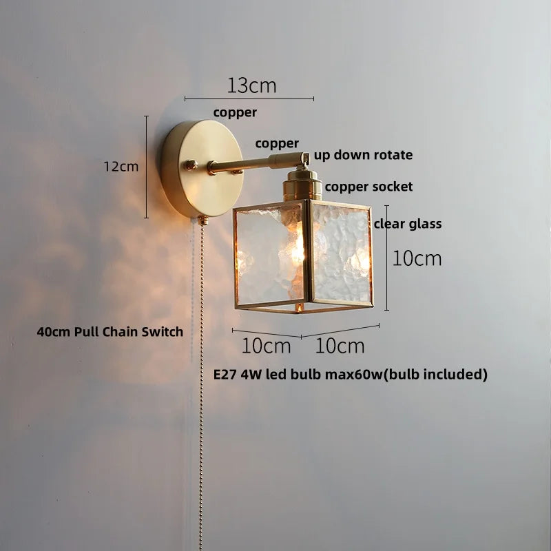 Modern White Glass Wall Sconce LED Lamp Rotates Up Down for Bathroom Stair Mirror