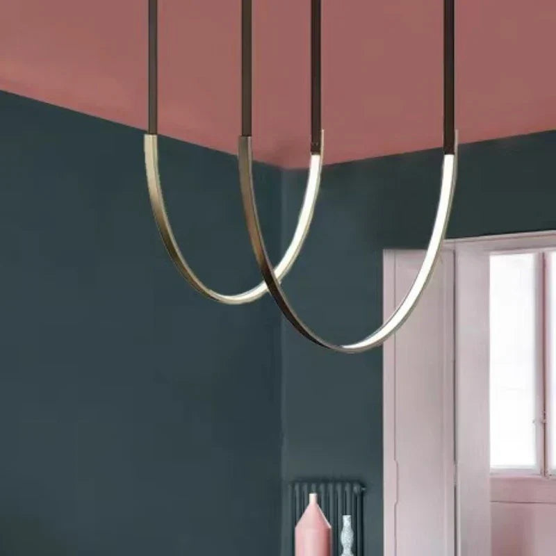 Nordic Leather Chandelier LED Pendant Light for Home and Restaurant