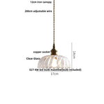 Glass LED Pendant Light Fixture Nordic Modern Hanging Lamp
