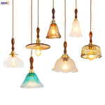 Afralia™ Nordic Glass Copper Pendant Light - LED Hanging Fixture for Bar, Loft, Bedroom, Kitchen