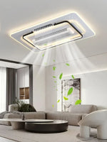 Bladeless LED Ceiling Fan Light: Modern Invisible Fan Lamp for Bedroom & Living Room