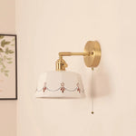 LED Ceramic Wall Lamp - Pull Chain Switch, Rotating Up Down Light