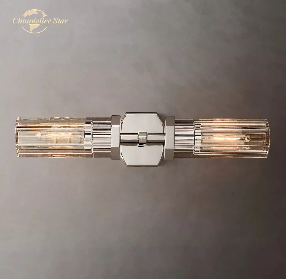 Crystal Hexagonal Sconce: Modern Wall Lamp for Bathroom, Living Room, Bedroom