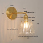 Nordic Modern LED Glass Wall Light Fixture for Bedroom, Living Room, Porch