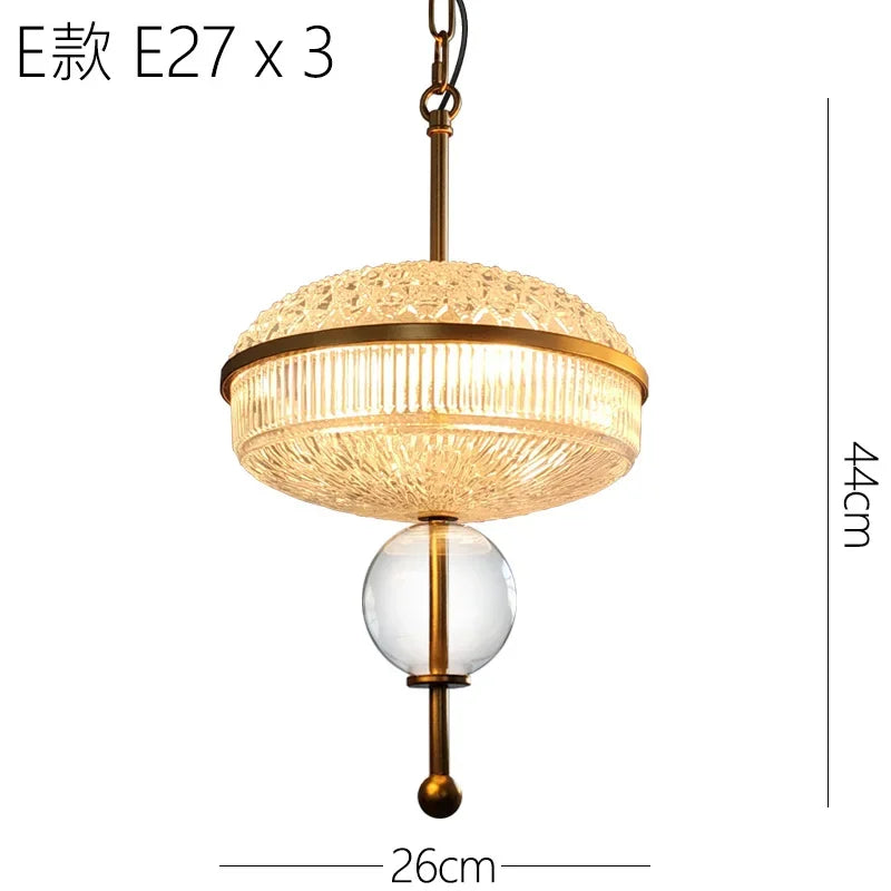 Yellow Glass Chandelier Pendant Lamp for Hotel, Parlor, Dining Room, Bedroom