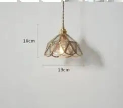 Blue Glass Pendant Lights for Bedroom Dinning Living Room