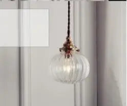 Blue Glass Pendant Lights for Bedroom Dinning Living Room