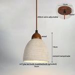 Wood Canopy LED Pendant Lamp: Modern Nordic Style with Adjustable Hanging Lights