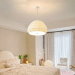 Nordic Fabric LED Chandelier Minimalism Pendant Light for Bedroom Dining Room