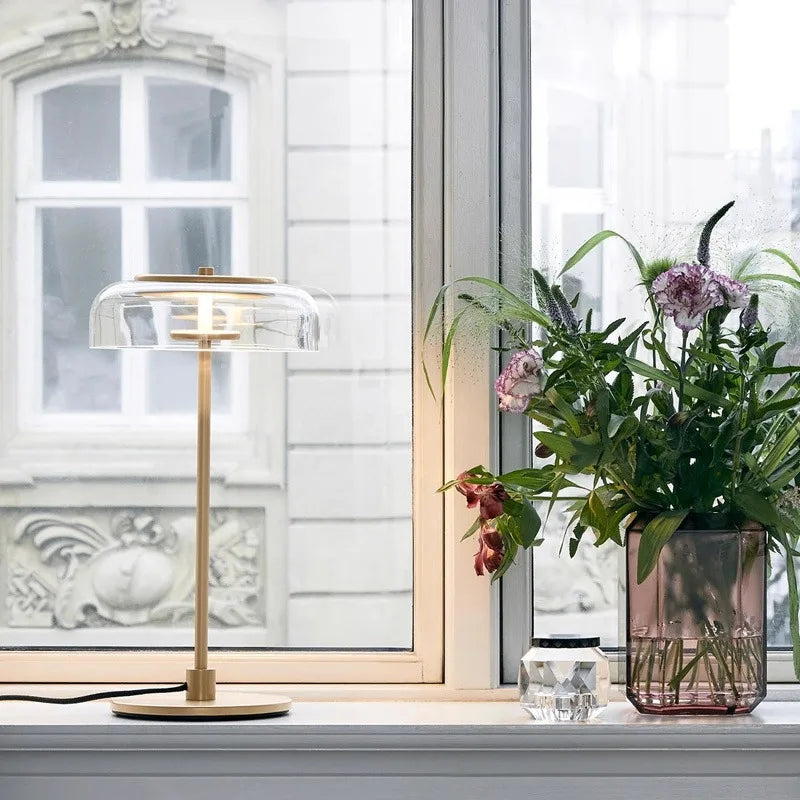 Modern Clear Glass LED Floor Lamp for Home Decor & Living Room Lightning