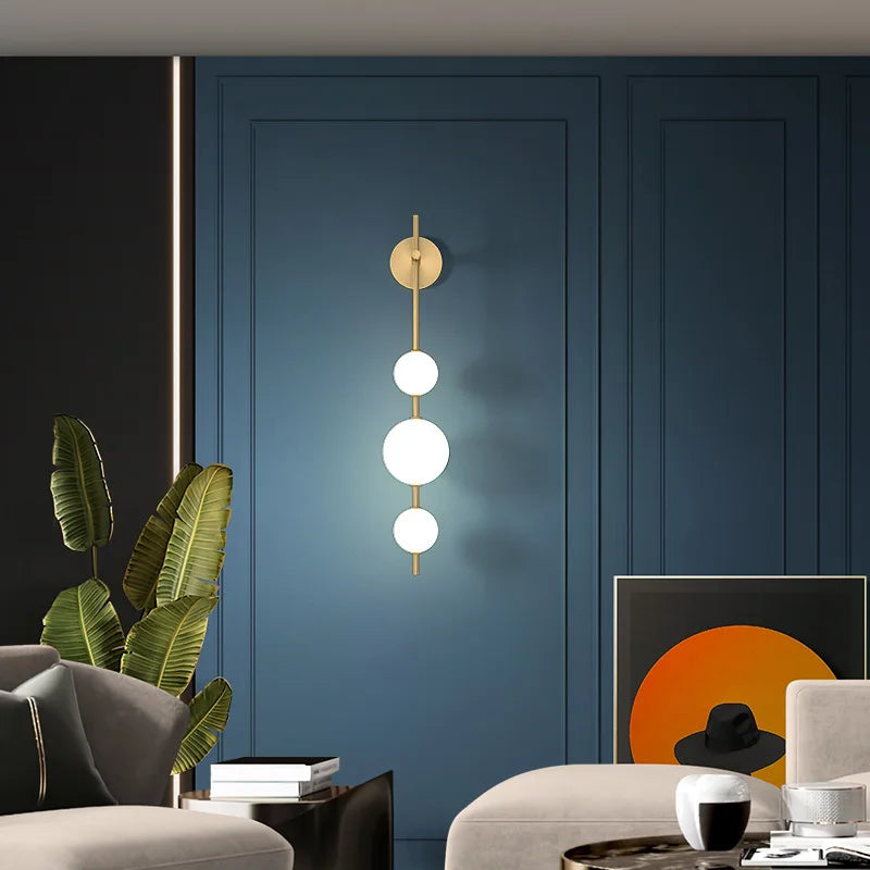 Vertical Globe Wall Sconce Light for Home Decor
