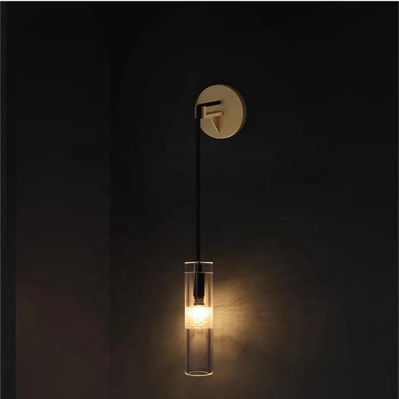 Golden Glass Wall Lamp: Luxury Post-modern Wall Sconces for Hotel Villa, Living Room, Aisle