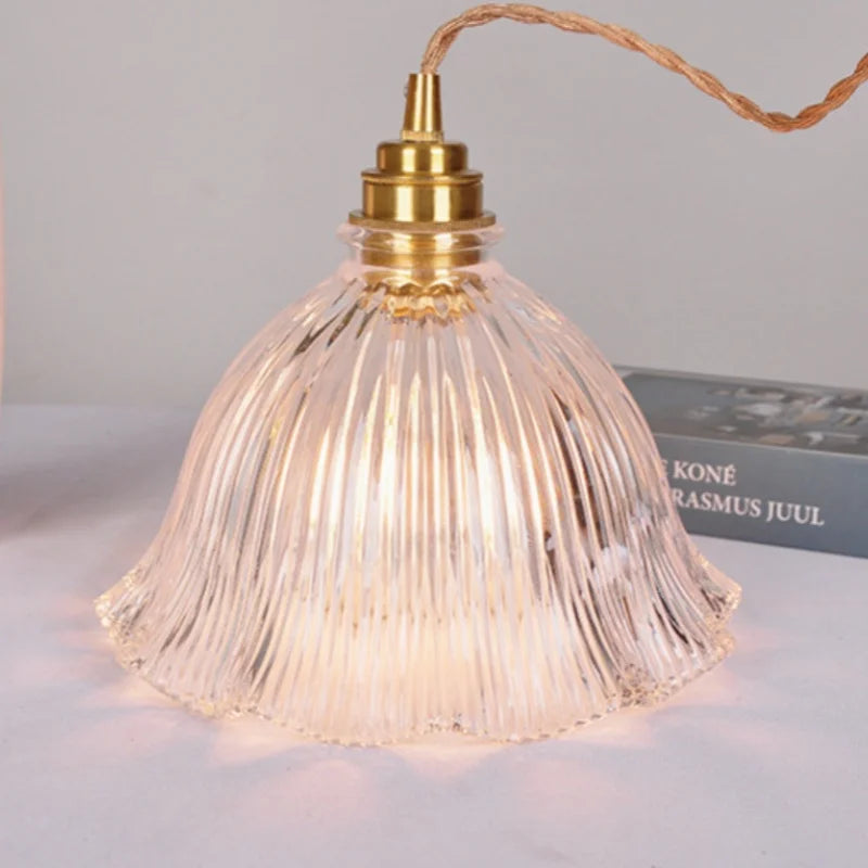 Clear Glass LED Pendant Light Fixture for Modern Home Decor