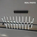 Modern Luxury LED Chandelier Adjustable Pendant Light Black/White Metal