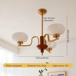 Cream Glass Pendant Chandelier for Home Decor
