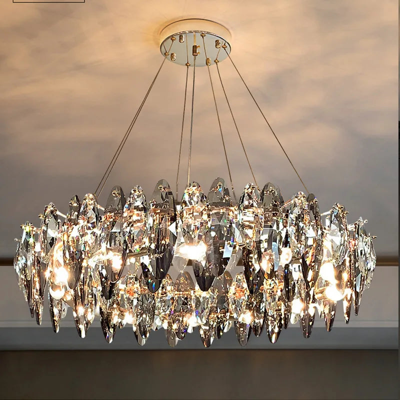 Kristal 2024 Chandelier LED Light for Dining and Living Room Decor
