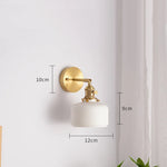 Afralia™ White Ceramic LED Wall Lights for Home Lighting in Bedroom, Living Room, Bathroom