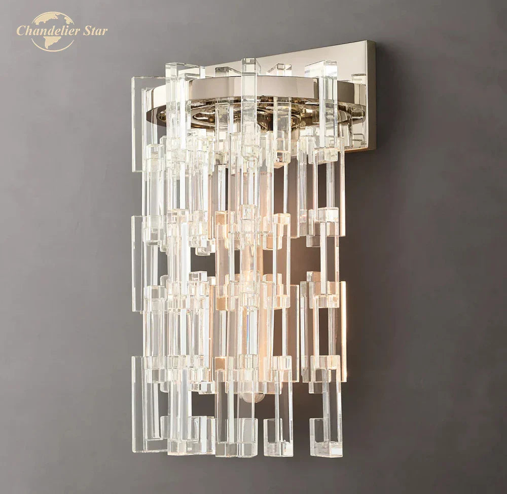 Marignan Round Crystal LED Wall Sconce Light - Modern Cristal Wall Lamp