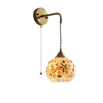 Nordic Modern LED Wall Sconce Natural Shell Colored Glass Stair Light