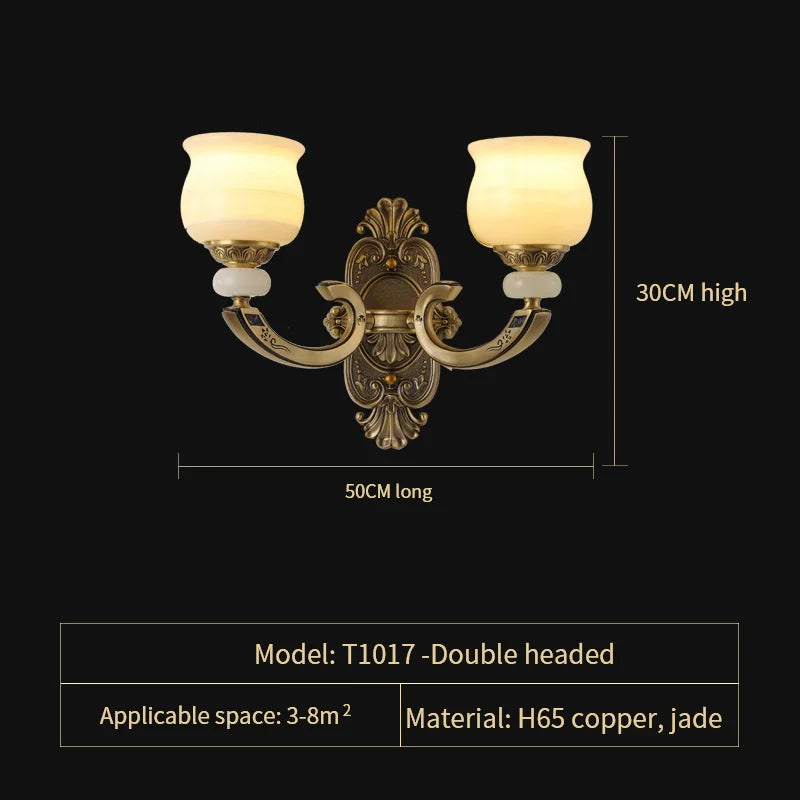 Copper Jade Pendant Lamp: Modern Chinese Style Dining Room Decor for Villas
