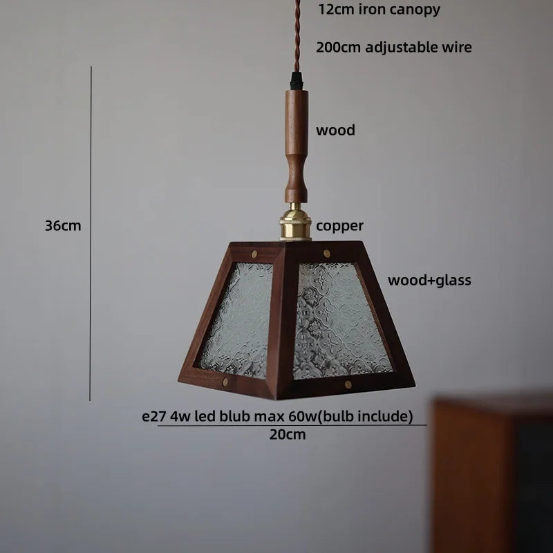 Afralia™ Glass LED Pendant Lamp Copper Socket for Dining Living Room Decor
