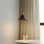 Walnut Wood LED Pendant Lamp 200cm Adjustable Nordic Modern Hanging Light