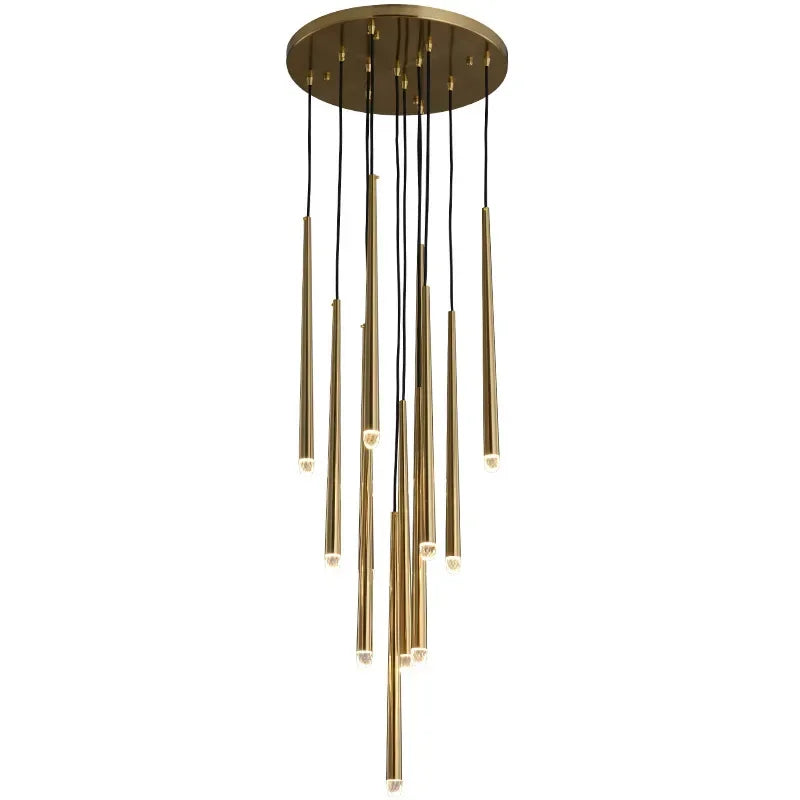 Gold Led G9 Pendant Chandelier for Modern Villa Stairs & Home Decor