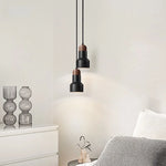 Black Stone LED Hanging Pendant Light for Modern Home Decor