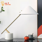 Marble Base LED Table Lamp Black/White, Minimalist Design for Home Office Bedroom