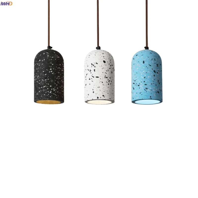 Afralia™ Terrazzo LED Pendant Light - Modern Wabi Sabi Interior Lighting for Living Room