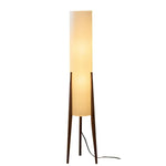 Solid Wood Floor Lamp with Fabric Shade