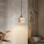 Terrazzo Stone LED Pendant Lamp: Modern Nordic Aluminum Lighting for Home Decor